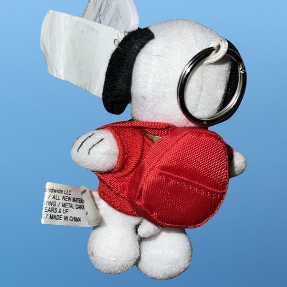 NWT 2015 Snoopy Beagle Scout Plush with Backpack Keyring - Picture 2 of 2